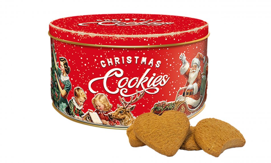 Vintage Koektrommel met Kaneelkoekjes